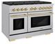 ZLINE Autograph Edition 48" Stainless Steel Pro Style Gas Range with 8 Burner Cooktop-3