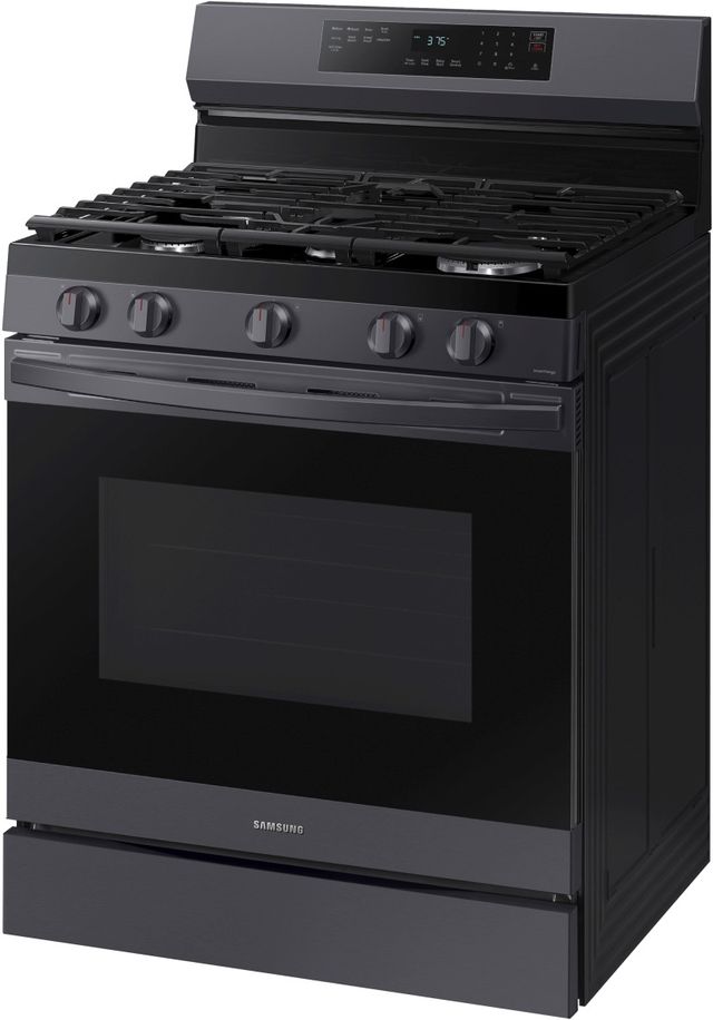 Samsung 30" Fingerprint Resistant Black Stainless Steel Smart Freestanding Gas Range with No Preheat Air Fry and Convection-4