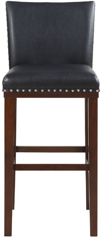 Steve Silver Co. Tiffany Black/Espresso Upholstered Bar Stool-3