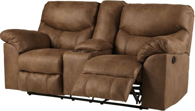 Signature Design by Ashley® Boxberg Bark Power Double Reclining Loveseat with Console-1