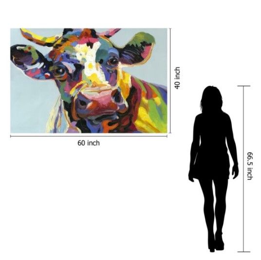 Classy Art Abstract Cow Wall Art-2