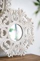 A & B Home Rustic White Wall Mirror-2