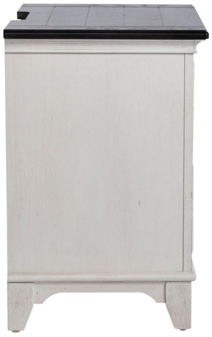 Liberty Furniture Allyson Park Charcoal/Wirebrushed White Nightstand with Charging Station -3