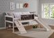 Donco Kids Art & Play Dark Gray/White Wash Junior Twin Low Loft-1