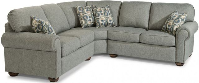 Flexsteel® Preston 3-Piece Sectional with Nailhead Trim-0