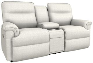 La-Z-Boy® Jay Oatmeal Power Reclining Loveseat with Console, Headrest, and Lumbar