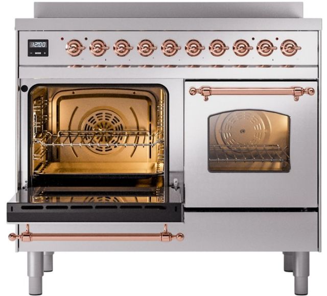 Ilve® Nostalgie II Series 40" Stainless Steel Pro Style Induction Range-2