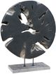 Moe's Home Collection Large Weathered Gray Round Teak Wood Art-0
