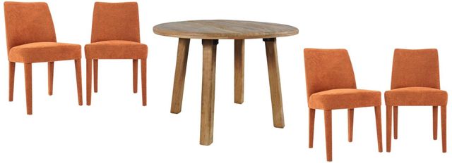Jofran Inc. Reclamation/Urban Archive 5-Piece Brown/Auburn Dining Table Set-0