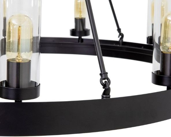 YHD Black 9-Light Chandelier-4