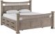 Holland House Captain's Oak Brown Queen Storage Panel Bed-0