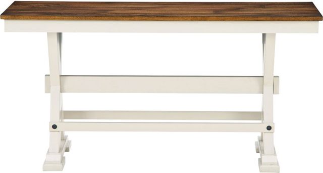 Signature Design by Ashley® Jendanton Antique White/Brown Large Counter Bench-1