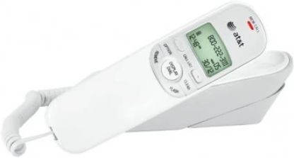 AT&T White Corded Trimline Phone with Caller ID-0