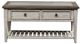 Liberty Furniture Heartland Tobacco Rectangular Ceiling Tile Cocktail Table with Antique White Base-0