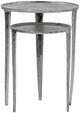 Classic Home Elinor 2-Piece Nickle Nesting Accent Table Set-2