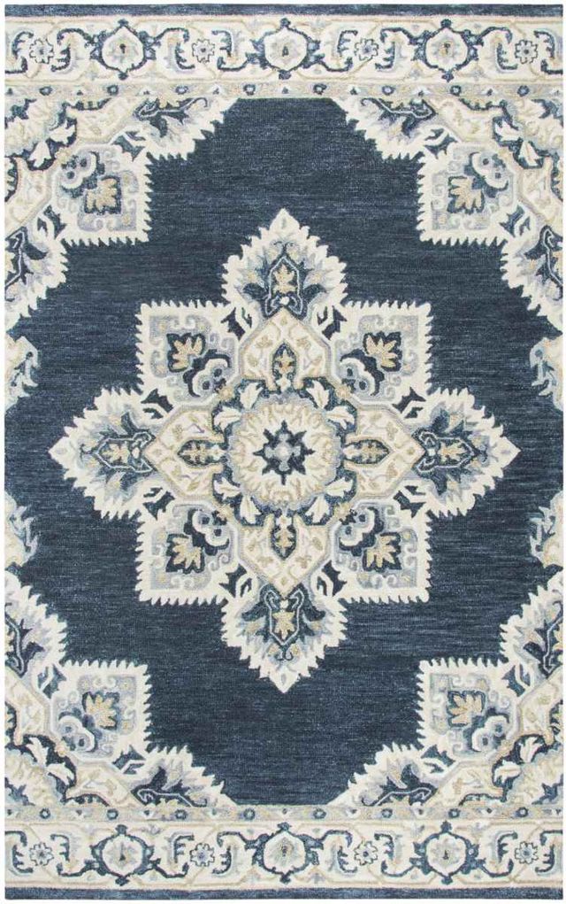 Rizzy Home Resonant Blue 5'x8' Rectangular Rug-0