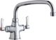 Elkay Chrome Single Hole Concealed Deck Faucet with 10" Arc Tube Spout and 2" Lever Handles-0