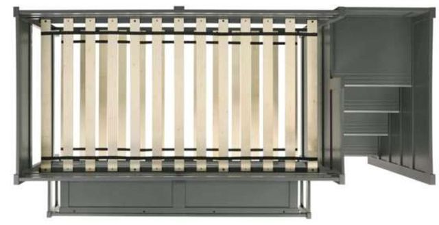 Elements International Sami Gray Twin Over Full Bunk and Loft Bed with Drawer Steps-3