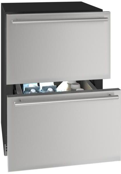 U-Line® Home Collection 24" 5.1 Cu. Ft. Stainless Steel Refrigerated Drawers-1