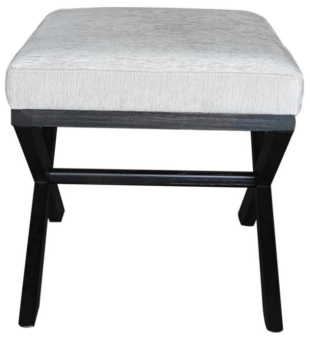 Nest Home Collections Nova Black Wash/Cream Ottoman -3