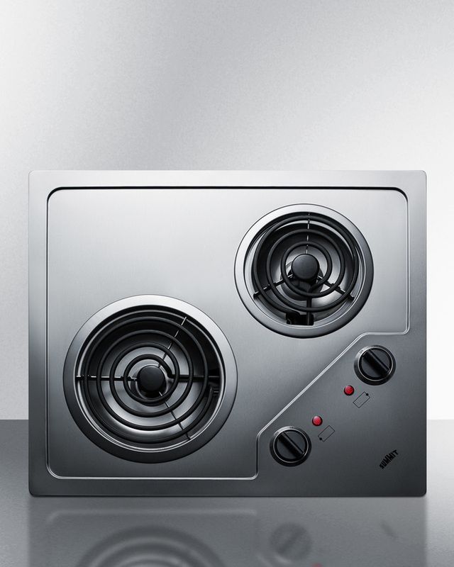 Summit® 22" Stainless Steel Electric Cooktop-1