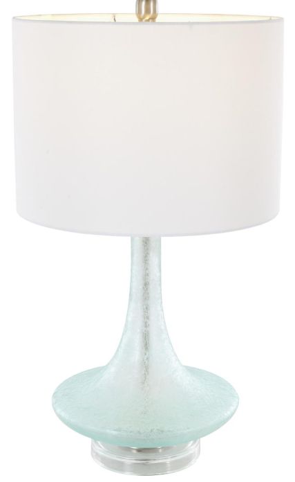 Deco Marche Teal Table Lamp Silver Base-0