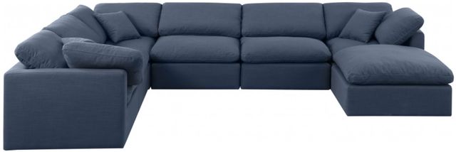 Meridian Furniture Indulge 7-Piece Navy Modular Sectional-2