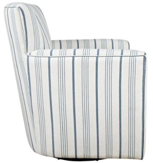 Jofran Inc. Blakely Blue Swivel Accent Chair-3