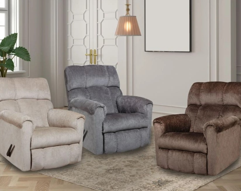BLESS 本　retroperspectitve home HomeStretch Norton Gray Manual Rocker Recliner | Great Rooms