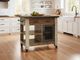 International Furniture Direct Antique Brown Kitchen Island-1