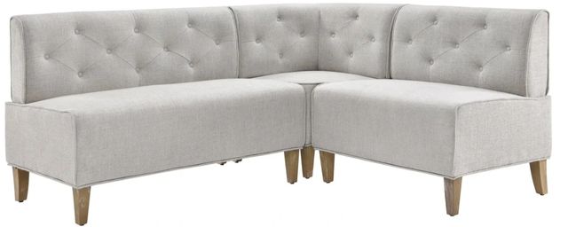 Powell® Auden 3-Piece Light Gray Nook Corner Bench Set-0