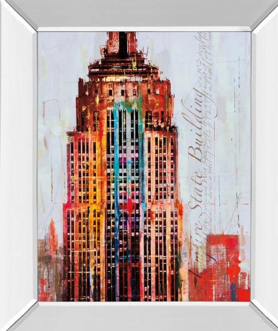 Classy Art The City That Never Sleeps I by Haub Mirror Framed Wall Art-1