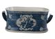  A & B Home 2-Piece Large and Small White/Blue Kelda Planters Set-2