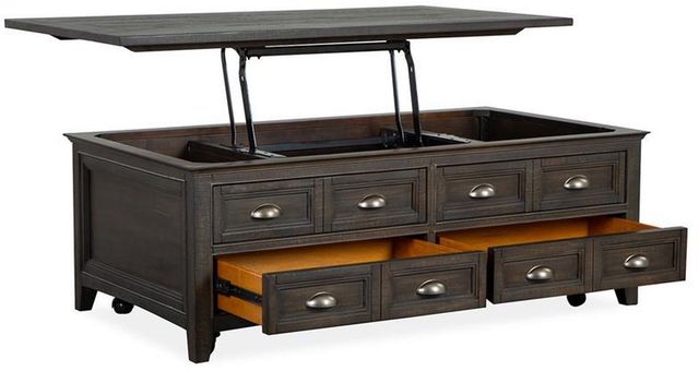 Magnussen Home® Westley Falls Graphite Lift Top Storage Cocktail Table with Casters-0