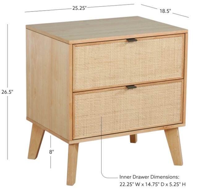 Powell® Claudette Natural Nightstand-2
