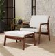 Flexsteel® Nova 2-Piece Dark Brown/Ivory Canvas/Sunbrella Outdoor Chair and Ottoman Set-5