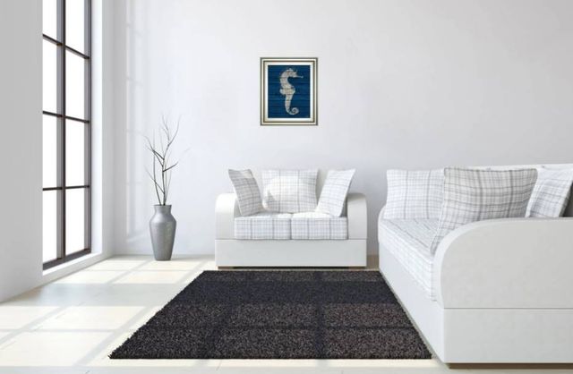 Classy Art Antique Seahorse on Blue I by Patricia Pinto Wall Art -3