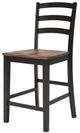 Signature Design by Ashley® Wildenauer Black/Brown Bar Stool-3