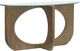 Magnussen Home® Lainey Glass Top Demilune Sofa Table with Almond Base-0