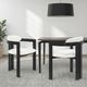 Armen Living Jazmin Vintage Black/White Dining Chair-1