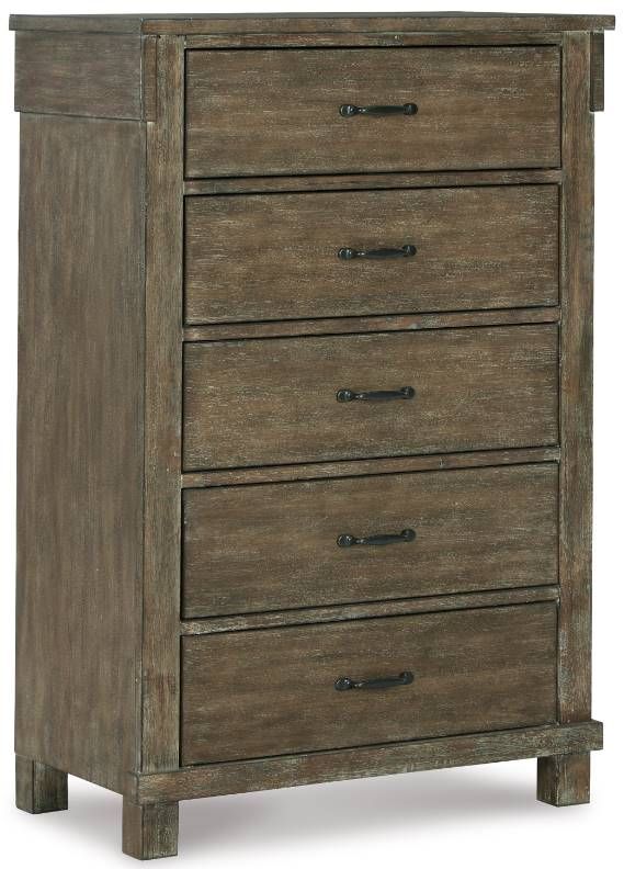 Signature Design by Ashley® Shamryn 5-Piece Grayish Brown Queen Panel Bed Set-4