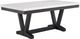Crown Mark Vance White Rectangular Dining Table with Black Base-0