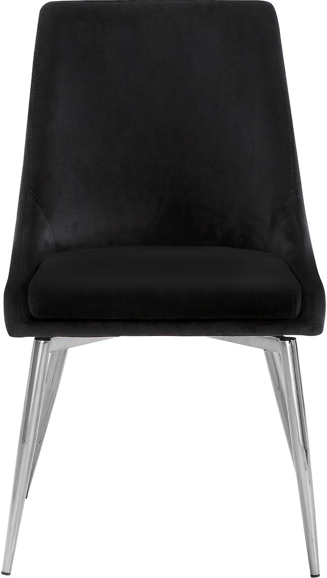 Meridian Furniture Karina Black/Chrome Velvet Dining Chair-1