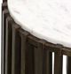 Stylecraft Jackobean White End Table with Brown Base-2