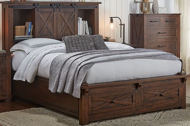A-America® Sun Valley Rustic Timber California King Storage Bed-0