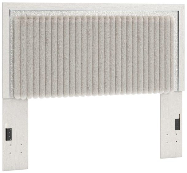 Signature Design by Ashley® Birmonton White Queen Upholstered Panel Headboard-0