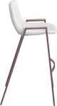 Zuo® Modern Desi 2-Piece Walnut/White Bar Stool Set-2