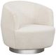 Fairfield® Customizable Dhalia Leather Lounge Chair with Nickel Metal Base-0