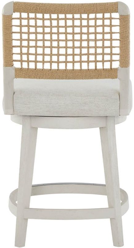 Universal Explore Home™ Oasis White Shoreline Swivel Counter Stool-3