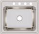 Elkay Lustertone® Classic Lustrous Satin 25" x 22" x 12-1/8" 4-Hole Single Bowl Drop-In Sink-1